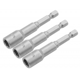 ADAPTADORES HEX. 1/4"-5/16"-3/8"x65 mm